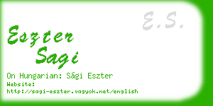 eszter sagi business card