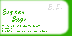 eszter sagi business card